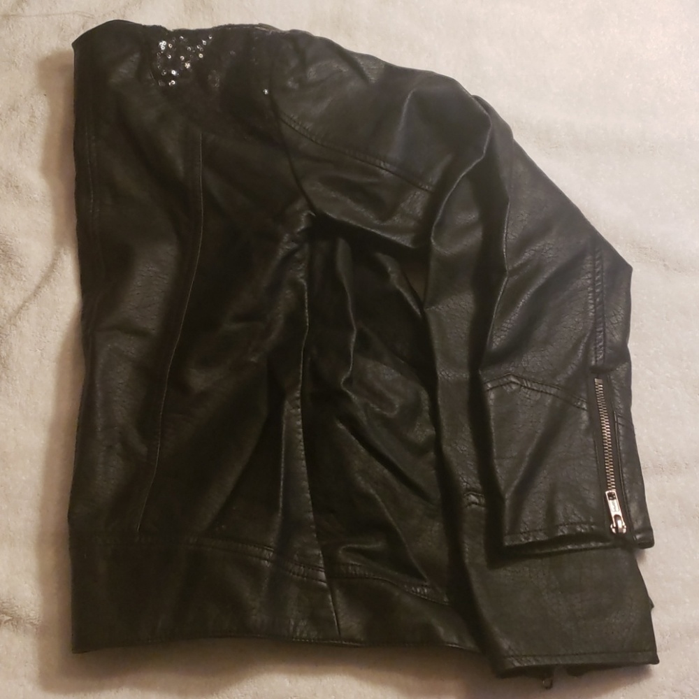 Leather jacket.